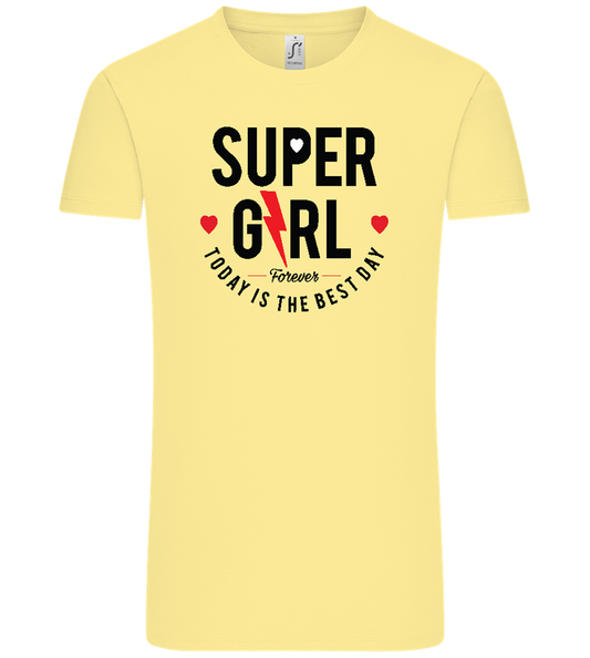 Super Girl Forever Design - Comfort Unisex T-Shirt_AMARELO CLARO_front