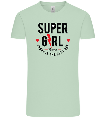 Super Girl Forever Design - Comfort Unisex T-Shirt_ICE GREEN_front