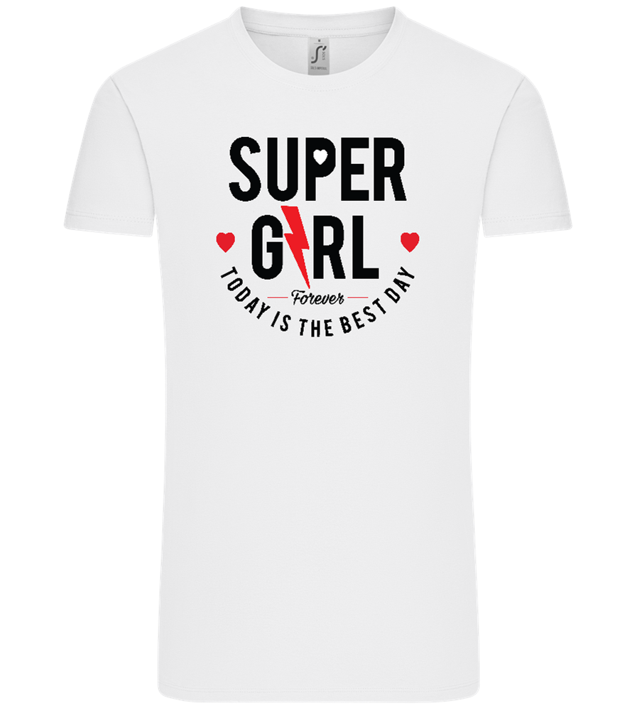 Super Girl Forever Design - Comfort Unisex T-Shirt_WHITE_front
