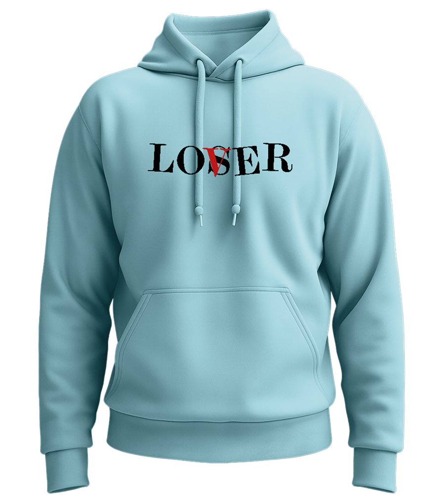 Lover or Loser Design - Premium Essential Unisex Hoodie_POOL BLUE_front