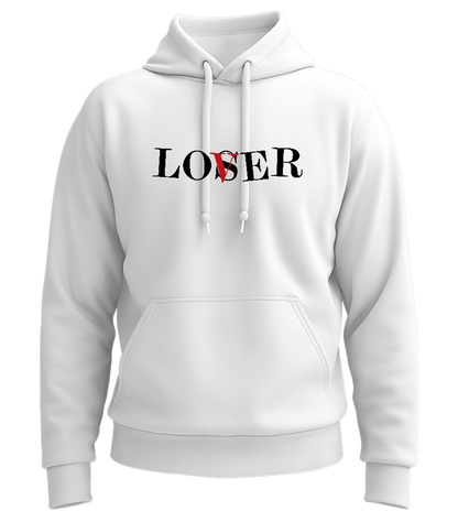 Lover or Loser Design - Premium Essential Unisex Hoodie_WHITE_front