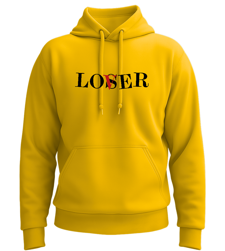Lover or Loser Design - Premium Essential Unisex Hoodie_YELLOW_front