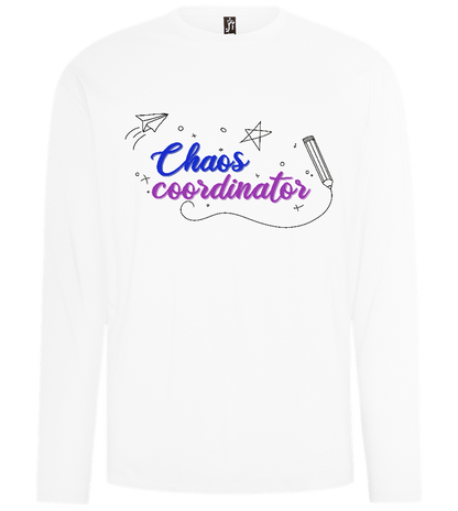 Chaos Coordinator Doodles Design - Comfort men's long sleeve t-shirt_WHITE_front