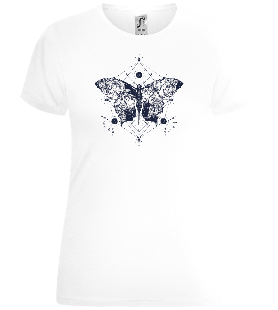 Abstract Butterfly Design - Comfort women's t-shirt_WHITE_front