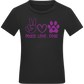 Peace Love Dogs Design - Comfort kids fitted t-shirt_DEEP BLACK_front