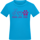 Peace Love Dogs Design - Comfort kids fitted t-shirt_TURQUOISE_front