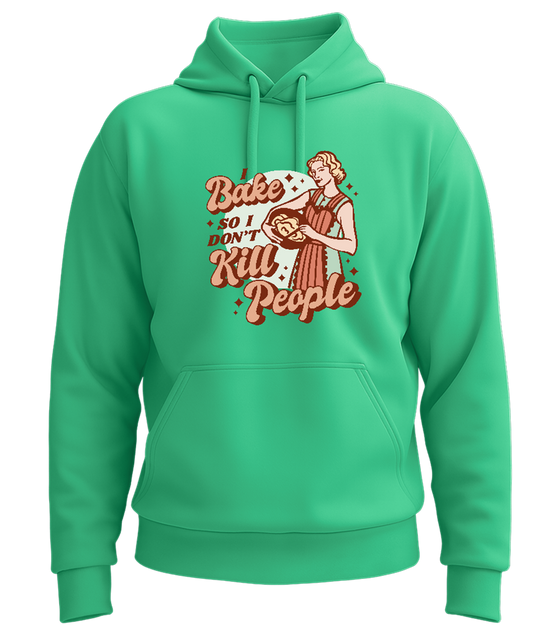 Bake for Sanity Design - Premium Essential Unisex Hoodie_SPRING GREEN_front