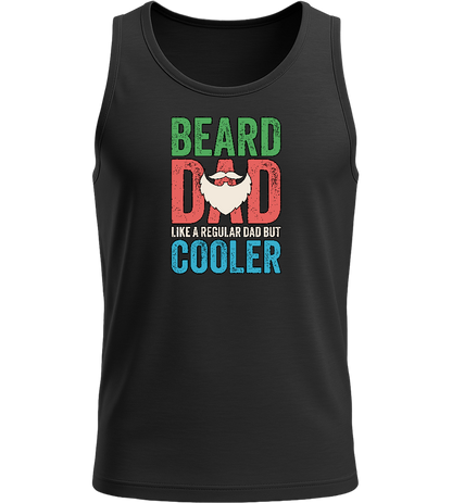 Beard Dad Design - Basic men's tank top_DEEP BLACK_front