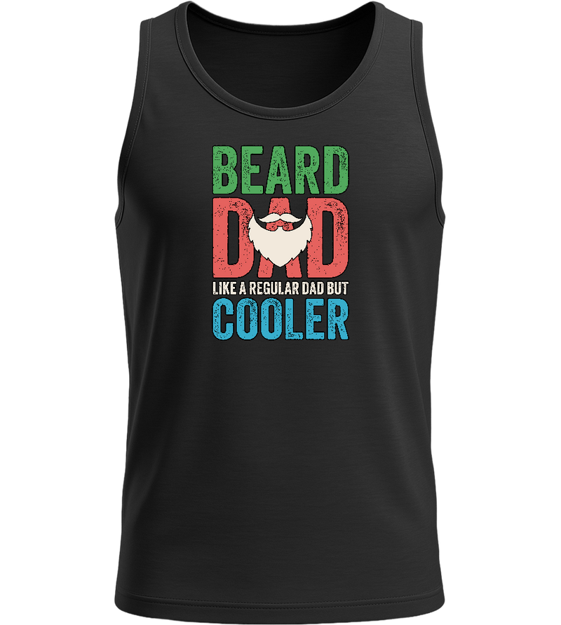 Beard Dad Design - Basic men's tank top_DEEP BLACK_front
