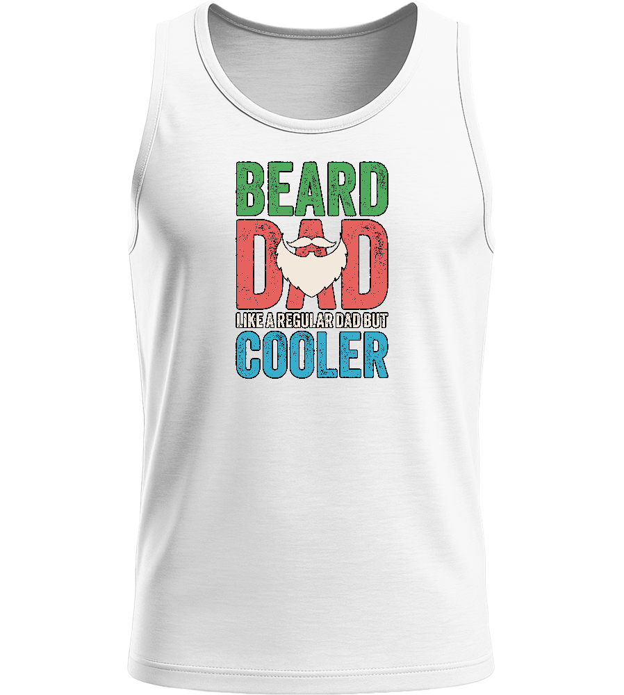 Beard Dad Design - Basic men's tank top_WHITE_front