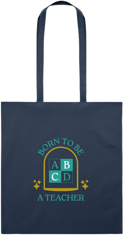 Born to be a Teacher Design - Essential colored event tote bag_FRENCH NAVY_front