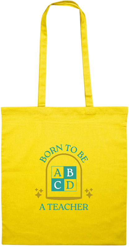 Born to be a Teacher Design - Essential colored event tote bag_YELLOW_front