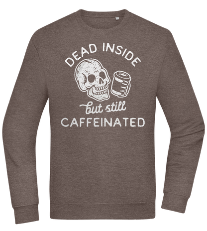 Dead Inside Caffeinated Design - Comfort Essential Unisex Sweater_CHARCOAL CHIN_front