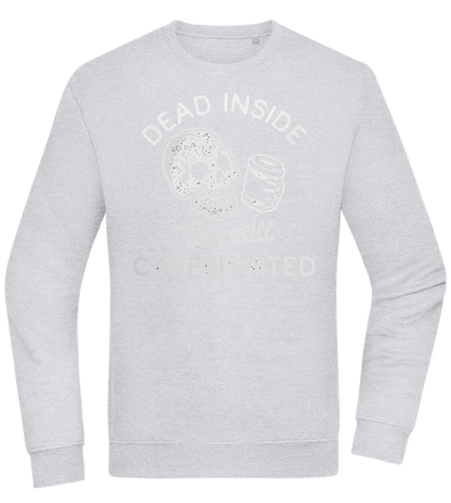 Dead Inside Caffeinated Design - Comfort Essential Unisex Sweater_ORION GREY II_front