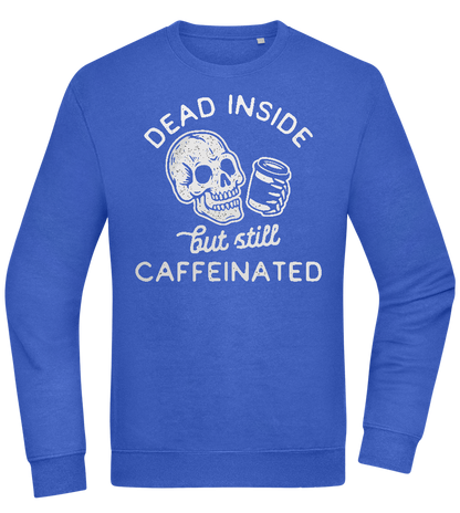 Dead Inside Caffeinated Design - Comfort Essential Unisex Sweater_ROYAL_front