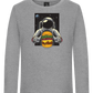 Spaceman Burger Design - Premium kids long sleeve t-shirt_ORION GREY_front