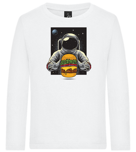 Spaceman Burger Design - Premium kids long sleeve t-shirt