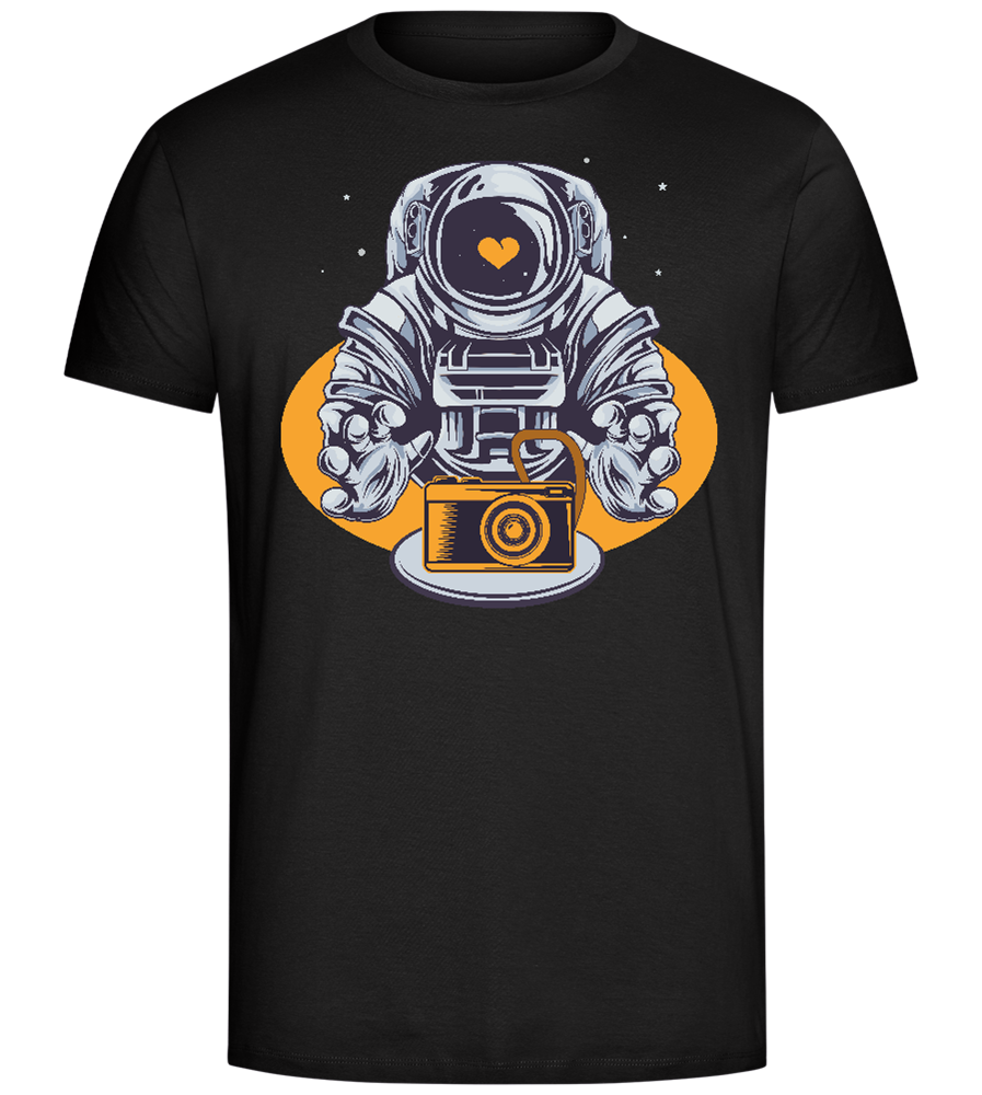 Spaceman Camera Design - Comfort Unisex T-Shirt_DEEP BLACK_front