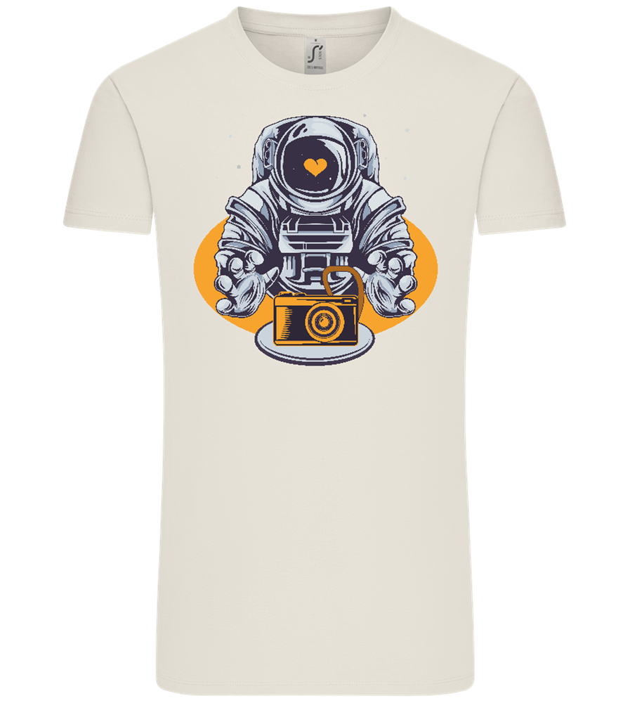 Spaceman Camera Design - Comfort Unisex T-Shirt_ECRU_front