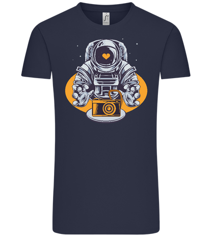 Spaceman Camera Design - Comfort Unisex T-Shirt_FRENCH NAVY_front