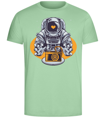 Spaceman Camera Design - Comfort Unisex T-Shirt_ICE GREEN_front