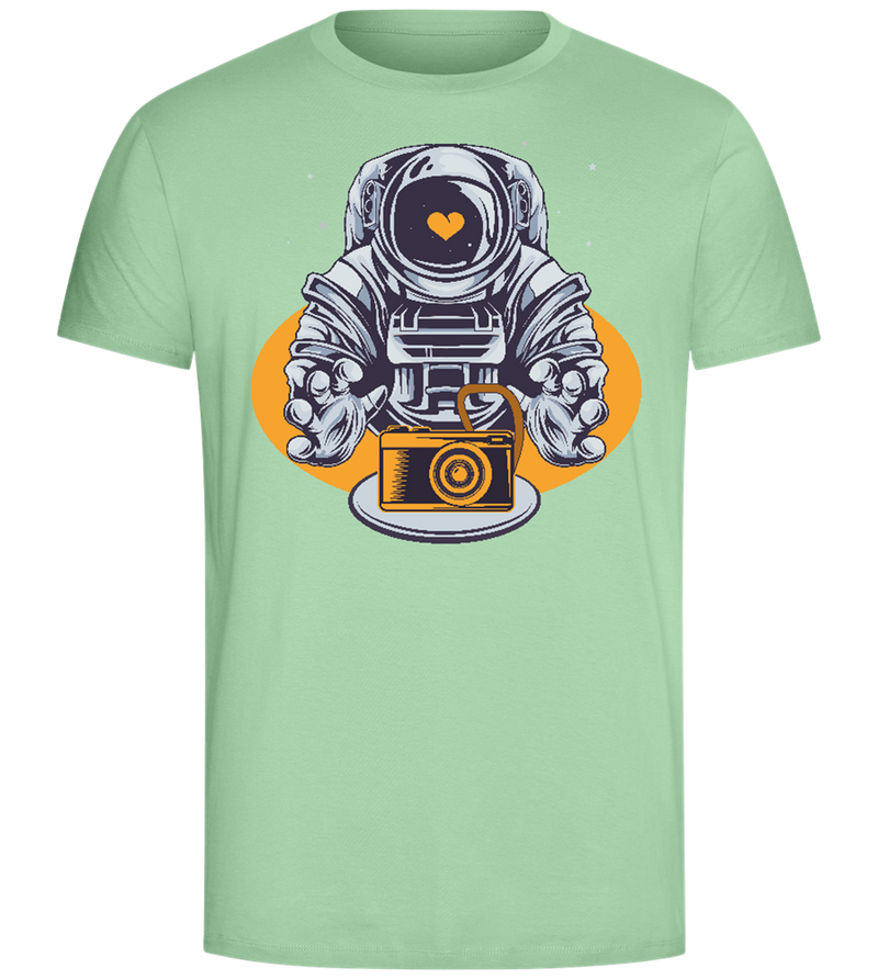 Spaceman Camera Design - Comfort Unisex T-Shirt_ICE GREEN_front