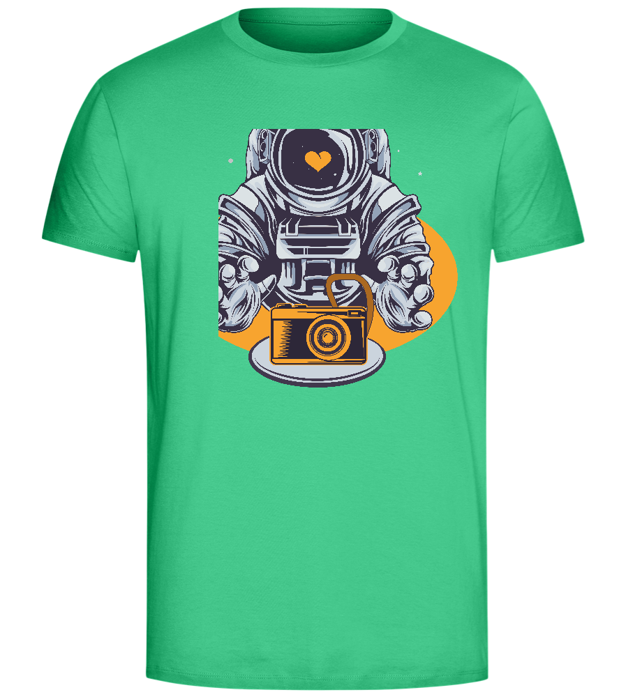 Spaceman Camera Design - Comfort Unisex T-Shirt_SPRING GREEN_front