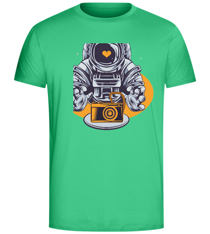 Spaceman Camera Design - Comfort Unisex T-Shirt_SPRING GREEN_front