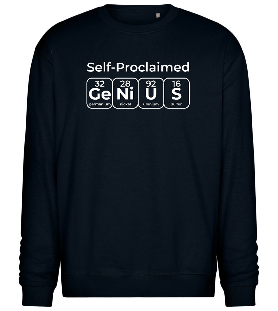 Periodic Table Genius Design - Comfort Essential Unisex Sweater_BLACK_front