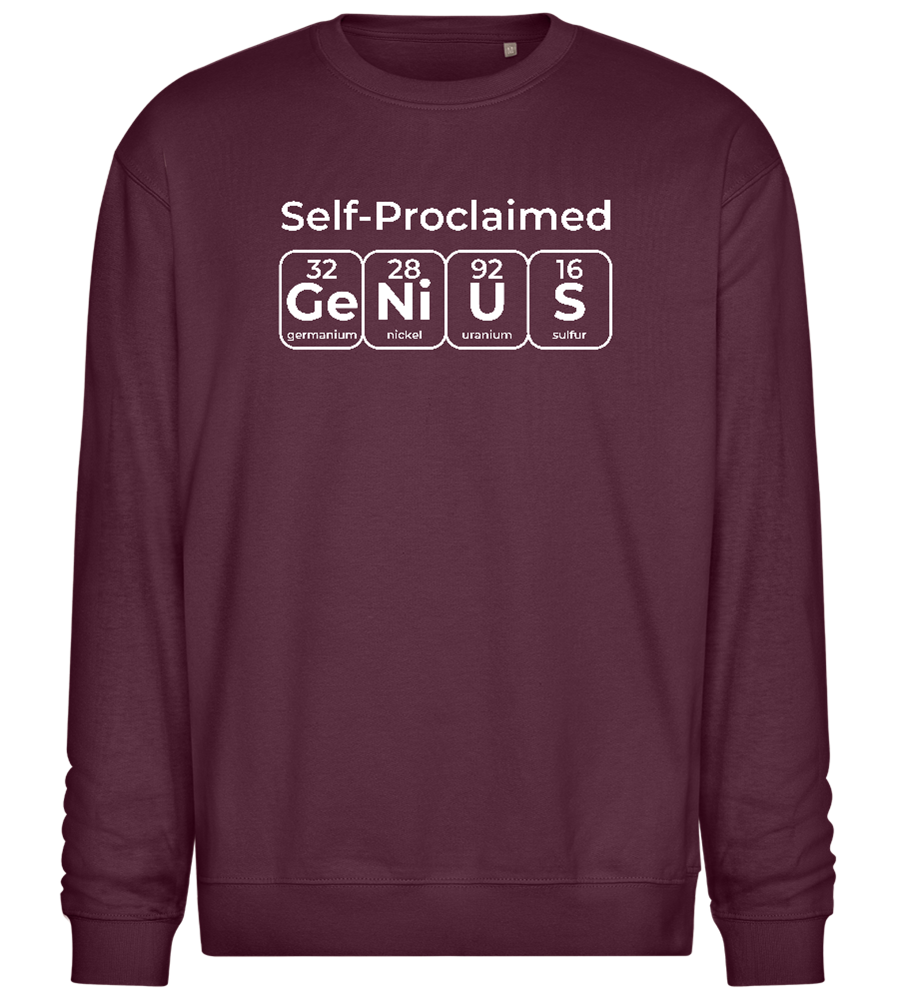 Periodic Table Genius Design - Comfort Essential Unisex Sweater_BORDEAUX_front