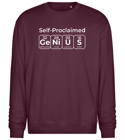 Periodic Table Genius Design - Comfort Essential Unisex Sweater_BORDEAUX_front