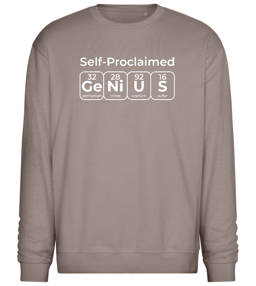 Periodic Table Genius Design - Comfort Essential Unisex Sweater_CHARCOAL CHIN_front