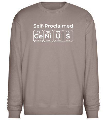 Periodic Table Genius Design - Comfort Essential Unisex Sweater_CHARCOAL CHIN_front