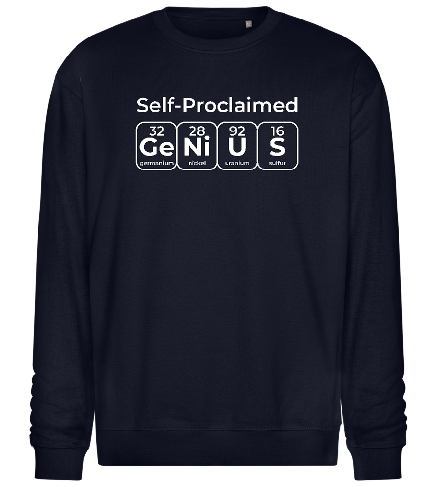 Periodic Table Genius Design - Comfort Essential Unisex Sweater_FRENCH NAVY_front