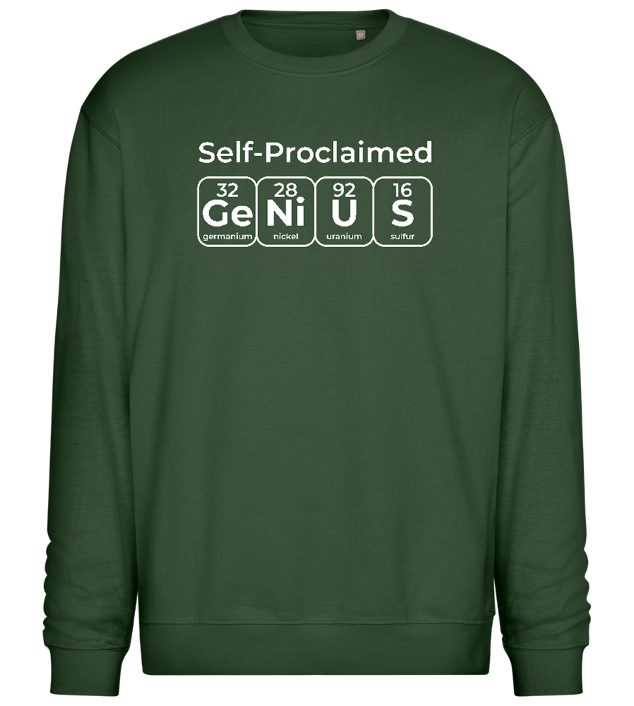 Periodic Table Genius Design - Comfort Essential Unisex Sweater_GREEN BOTTLE_front