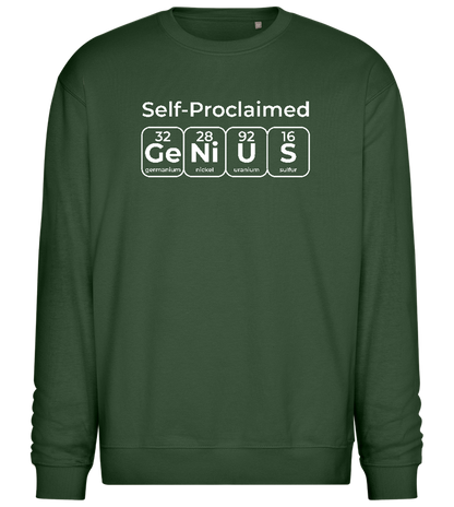 Periodic Table Genius Design - Comfort Essential Unisex Sweater_GREEN BOTTLE_front