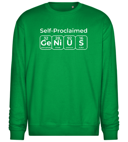 Periodic Table Genius Design - Comfort Essential Unisex Sweater_MEADOW GREEN_front