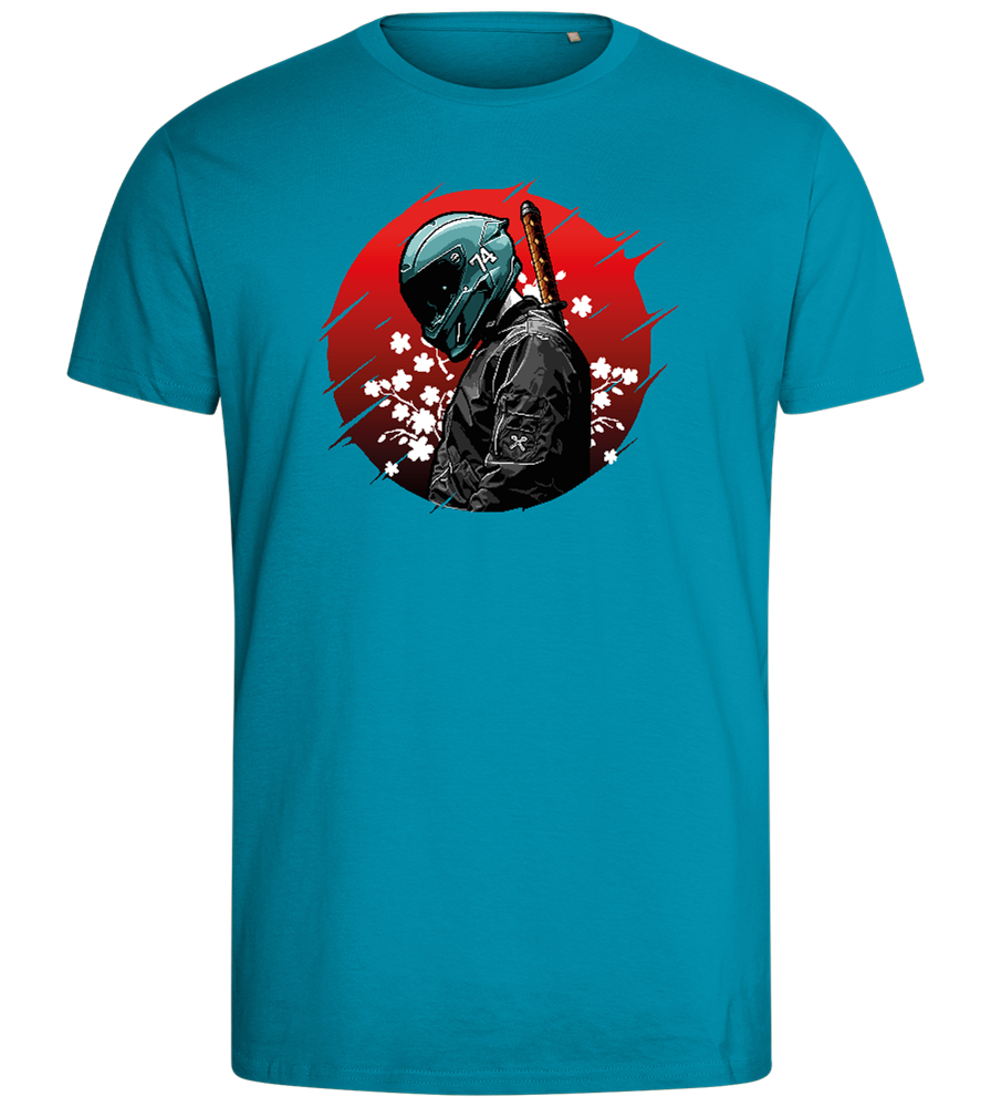 Samurai Bike 2 Design - Comfort men's fitted t-shirt_TURQUOISE_front