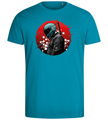 Samurai Bike 2 Design - Comfort men's fitted t-shirt_TURQUOISE_front