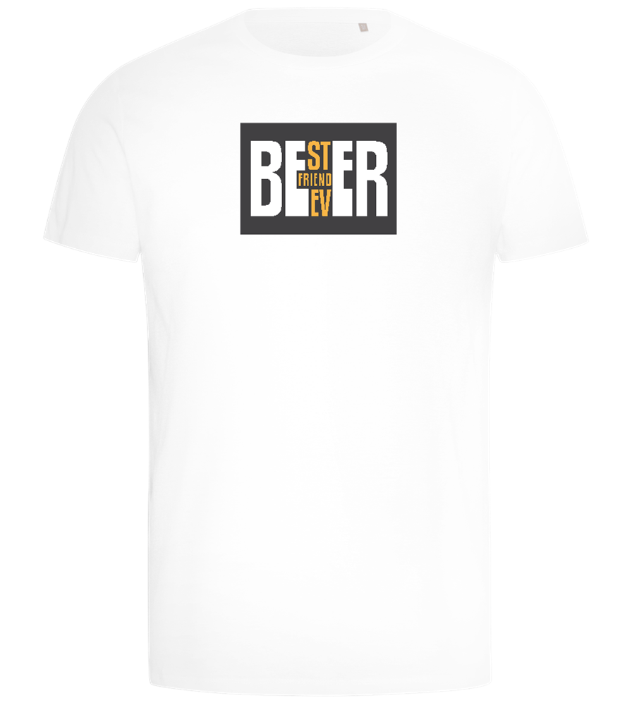 Beer Best Friend Design - Comfort men's t-shirt_WHITE_front