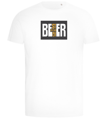 Beer Best Friend Design - Comfort men's t-shirt_WHITE_front