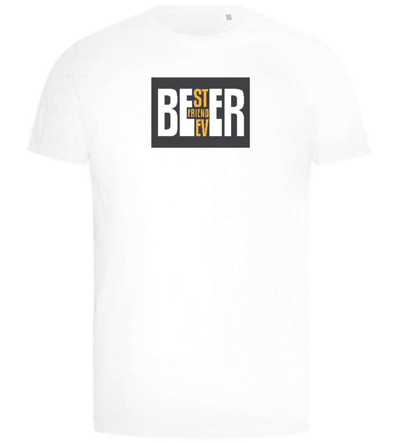 Beer Best Friend Design - Comfort men's t-shirt_WHITE_front