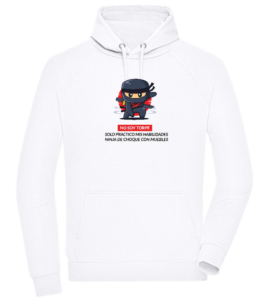 Ninja Design - Comfort unisex hoodie_WHITE_front