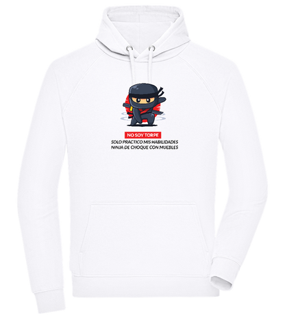 Ninja Design - Comfort unisex hoodie_WHITE_front