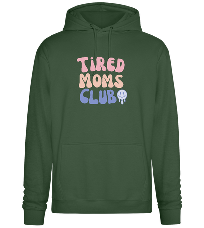 Tired Moms Club Design - Premium Essential Unisex Hoodie_GREEN BOTTLE_front