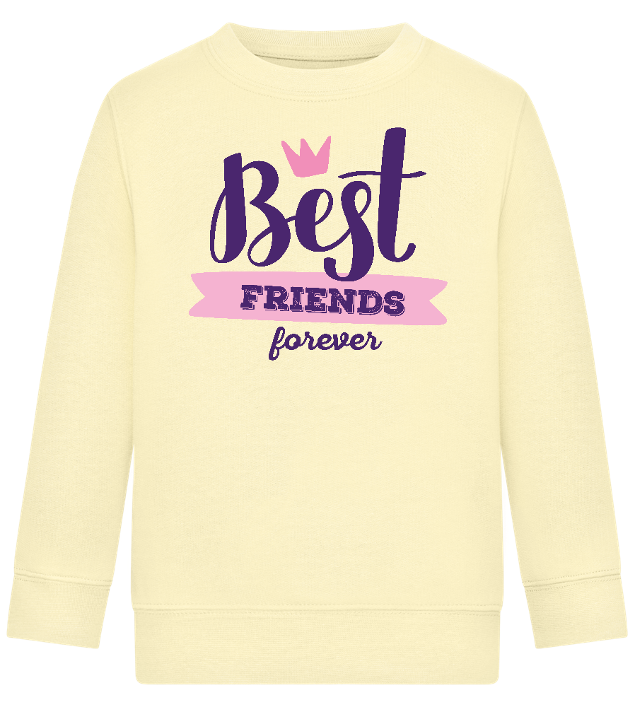 BFF Crown Design - Comfort Kids Sweater_AMARELO CLARO_front