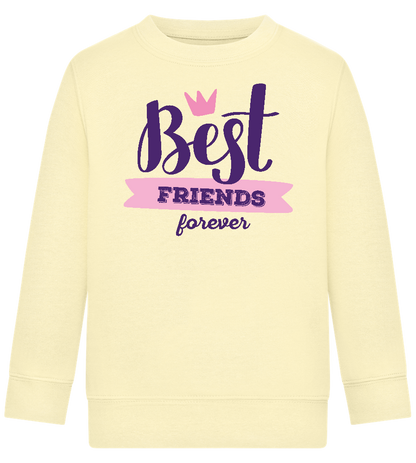 BFF Crown Design - Comfort Kids Sweater_AMARELO CLARO_front