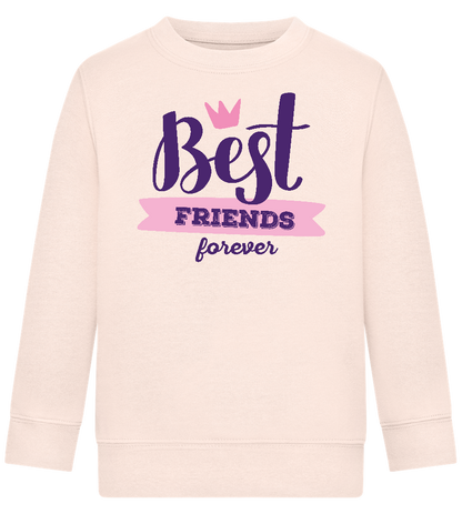 BFF Crown Design - Comfort Kids Sweater_LIGHT PEACH ROSE_front