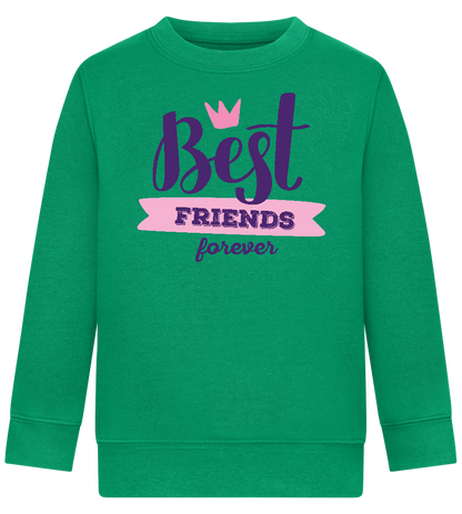 BFF Crown Design - Comfort Kids Sweater_MEADOW GREEN_front