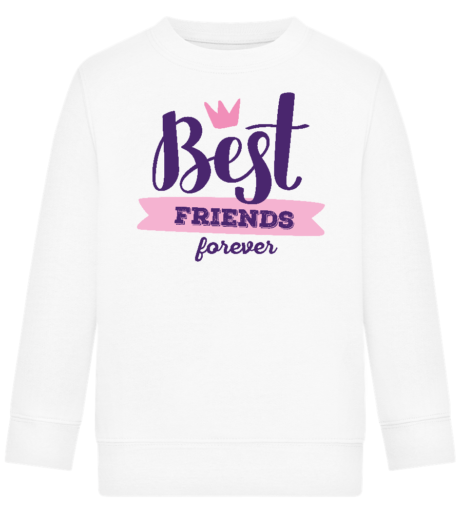 BFF Crown Design - Comfort Kids Sweater_WHITE_front